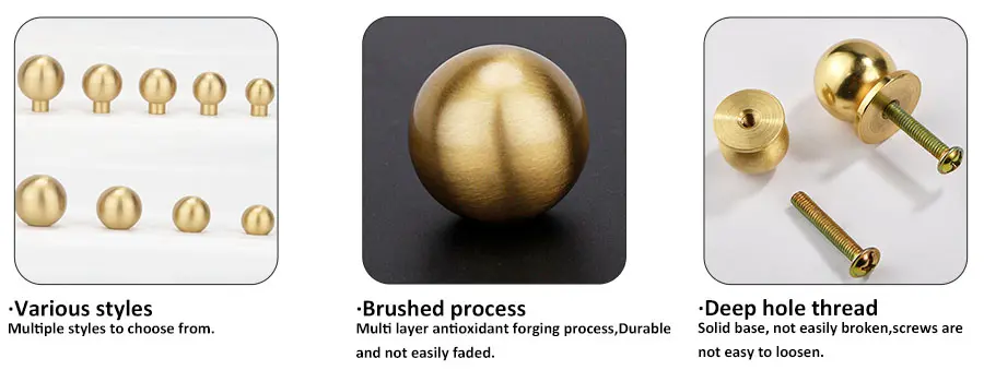 Brass furniture knobs characteristic -T2616