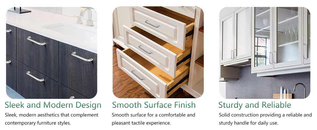 U Shape Solid Stainless Steel Furniture Cabinet Handle-L-01