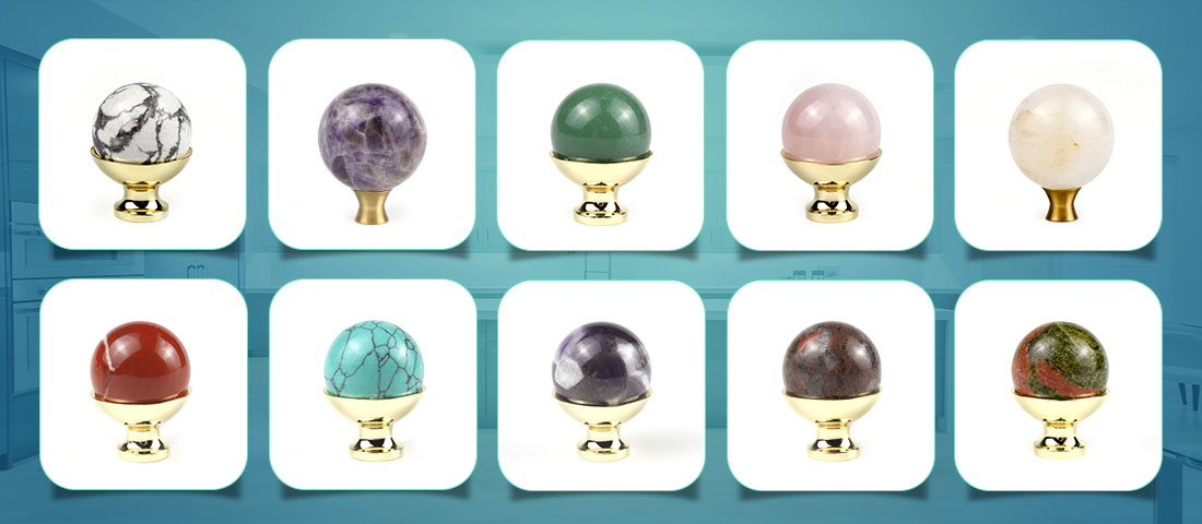 image for Natural Stone Furniture Knobs Ball Shape