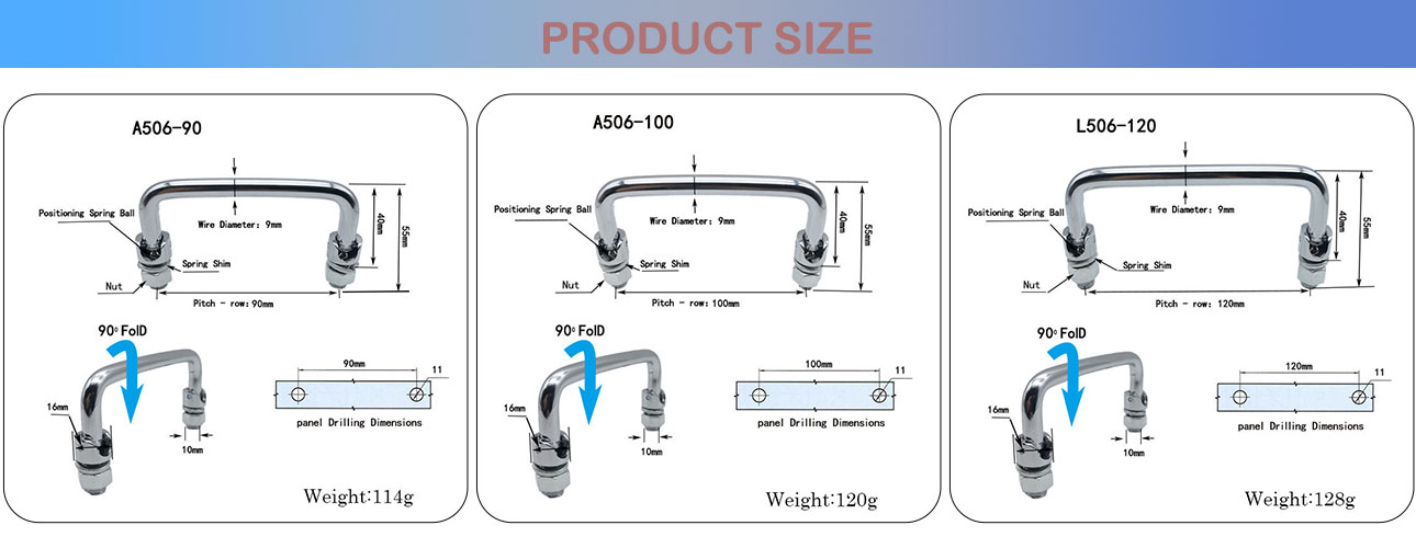 size image for foldable round pull handle