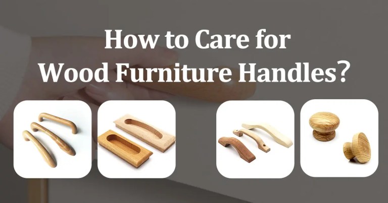Close-up of wood handle care scene with product images and guide title