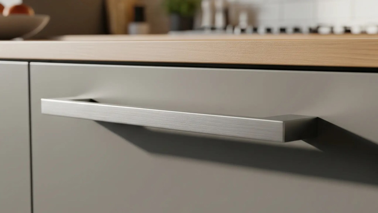 zinc alloy cabinet handles on modern cabinets
